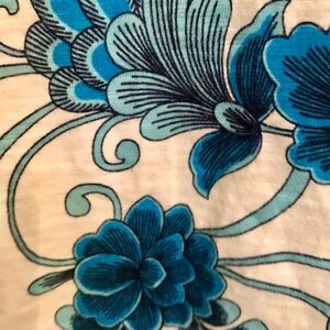 Chico’s slub tee in beautiful shades of blue. Chico’s size 2 = 12/14.